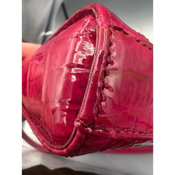 Brahmin Leather Melbourne Mimosa  Crossbody Bag croc-embossed - Picture 15 of 16